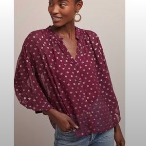 Anthropologie Tops Anthropologie Moulinette Soeurs Allegra Foil Print size xs